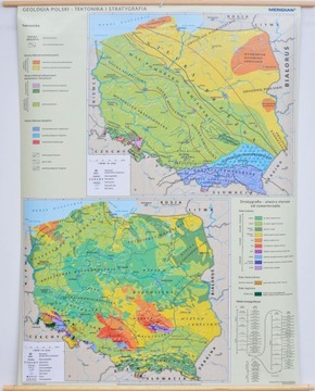 POLSKA GEOLOGIA, TEKTONIKA MAPA ŚCIENNA