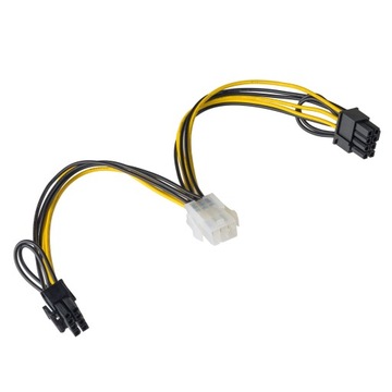 Akyga AK-CA-55 Кабель-адаптер PCI Express 6-контактный (F) / 2x 8 (6+2)-контактный (M) 0,1