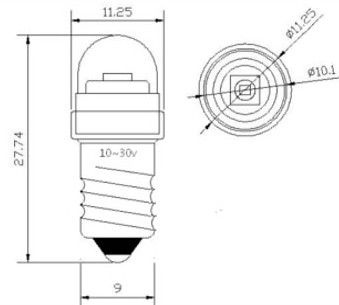 CREE E10 СВЕТОДИОДНЫЙ ФОНАРЬ 3,6 В