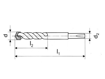 WIERTŁO DO BETONU FI 6mm SDS PLUS WIDIA 6X400 mm