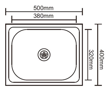 МОЙКА СТАЛЬНАЯ НАКЛАДНАЯ 50X40 ROYAL SMOOTH