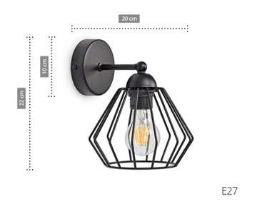 Настенный светильник Loft Wire Edison из проволоки 724-К1