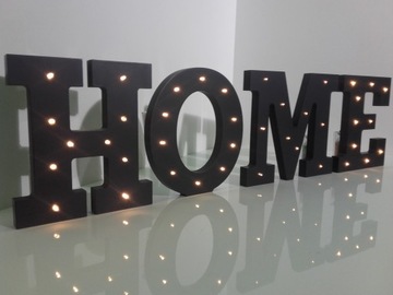 ŚLUB LED LOVE NAPIS 3D 20 CM DREWNIANY
