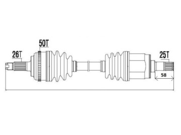 фото thumb №4, Привідний вал права привідна honda 44305s5da51