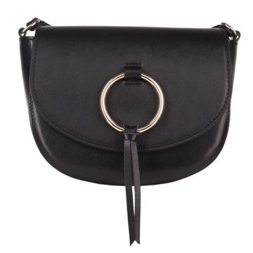 ЧЕРНАЯ КОЖАНАЯ ИТАЛЬЯНСКАЯ СУМКА С КЛАПАНОМ VERA PELLE LEATHER