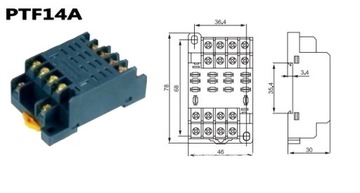 Реле LY4N 4P 230В AC/10A+БАЗОВАЯ КАТУШКА 24В DC