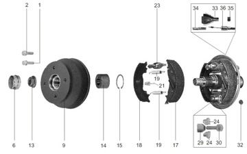 ТОРМОЗНЫЕ КОЛОДКИ ДЛЯ ОСИ AL-KO AXLE 160х35!