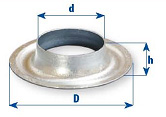 Oczka ze stali nierdzewnej do plandek 12 mm - 100 szt.