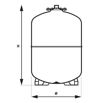 Стоячий расширительный бак FERRO CO 150L CO150S