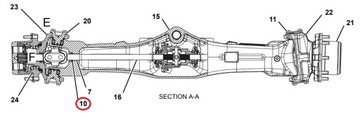 USZCZELNIACZ PÓŁOSI DŁUGIEJ CAT 428E 428F 2097464