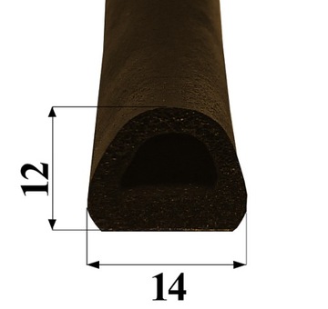 Uszczelka samoprzylepna SD-55 BRĄZ 14x12mm 40mb