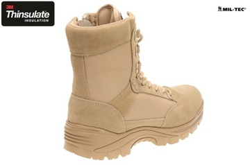 BUTY TAKTYCZNE Thinsulate 3M zamek YKK - KHAKI 40