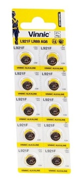 2x AG6 BATERIA ALKALICZNA VINNIC L921F AG6 LR69
