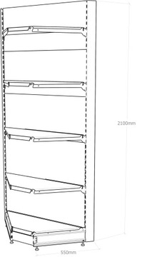 MAGO металлический уголок SHOP SHELF 210/90/55