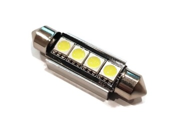 ЛАМПОЧКА 4 LED 5050 SMD ТРУБА 42мм C5W C10W CANBUS