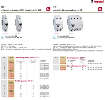 Wyłącznik nadprądowy RX3 C25 3P Legrand