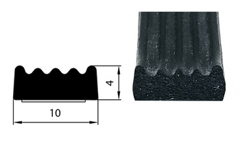 Uszczelka do okna okien okienna epdm SD-68 10x4mm