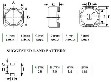 ART Coil 47uH SMD (силовой индуктор) OWIRH125-470M