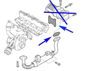 Заглушка EGR Fiat Opel Lancia Saab 1.9 JTD CDTI