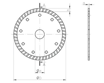 TARCZA DIAMENTOWA TURBO fi 230X22,23mm MARCOPOL