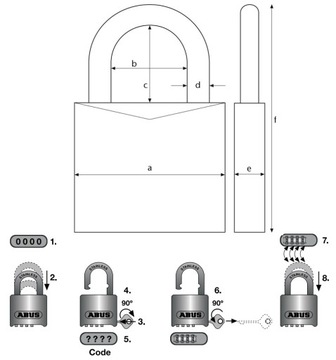 КОМБИНИРОВАННЫЙ ЗАМОК ABUS 180IB/50 NAUTILUS EXTERNAL