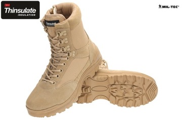 BUTY TAKTYCZNE Thinsulate 3M zamek YKK - KHAKI 39