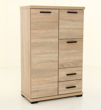 Komoda C16B Duża szafka biała, sonoma, truflowa, elegancka