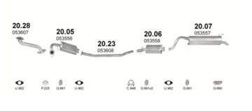 Выхлопная труба Polonez PN Caro Atu Plus 1993-2002 гг.