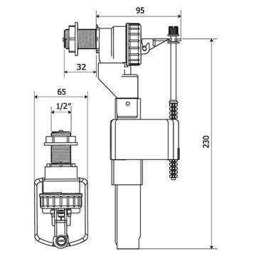 Клапан наполнительный для бачка 1/2