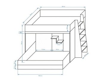 Кровать-мезонин с лестницей 17