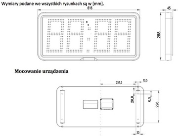 Светодиодные часы, секундомер, цифры 20 см. ВОДОНЕПРОНИЦАЕМОСТЬ IP66.