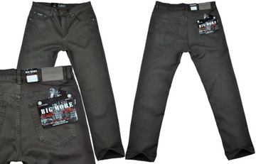 Spodnie męskie jeans Big More 621 oliwka L32 90/35