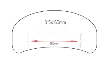 Дефлектор для мотоцикла V-Star Chopper 31,5x16,5см S