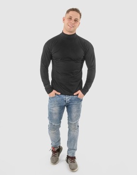 Elegancki Sweter Golf Męski Golfy WXM r XL czarny