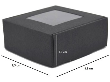 ДЕКОРАТИВНАЯ КОРОБКА С ОКНОМ ЧЕРНАЯ 85х85Х35мм