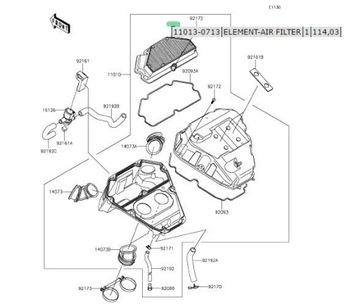 ВОЗДУШНЫЙ ФИЛЬТР Kawasaki ER6N ER6F 2012-2016 гг.