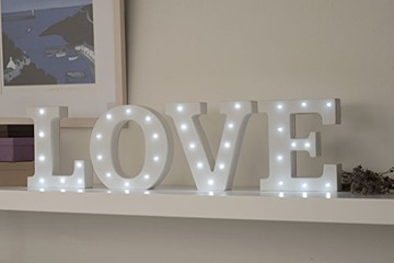 ŚLUB LED LOVE NAPIS 3D 20 CM DREWNIANY