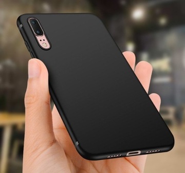 Тонкий силиконовый матовый чехол для Huawei P20 + 9H GLASS