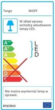 Oprawa TANGO LED stal ,ciepła 10V - SKOFF