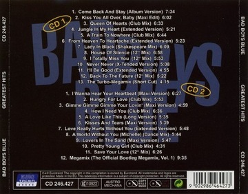 BAD BOYS BLUE GREATEST HITS – 2 компакт-диска + МЕГА МИКС –