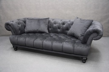 CHESTERFIELD Стеганый диван Графитовый черный AMORE 22 BLACK Glamour