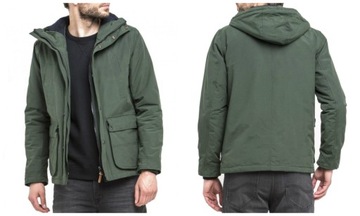 LEE HOODED PARKA KHAKI GREEN KURTKA KAPTUR _ S