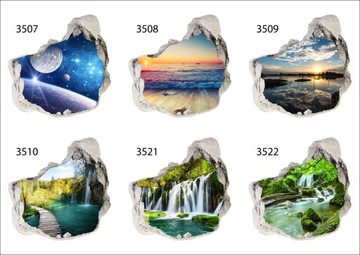 3D наклейки на стену Дыра в стене 120