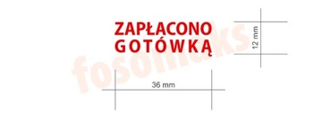 Pieczątka ZAPŁACONO GOTÓWKĄ