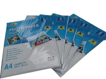 Profesjonalny papier fotograficzny A4 180g High Glossy MegaPaka 100 ark