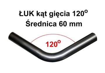 Колено трубы глушителя, радиус дуги 60 градусов 60 мм