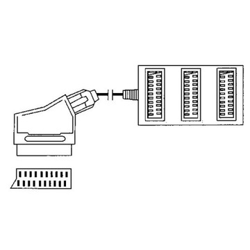 Разветвитель 1 SCART вкл. - 3 слота SCART 21-е ТОМСОН