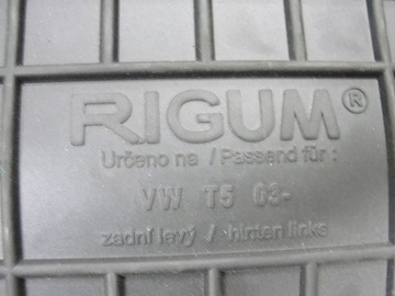 DYWANIKI GUMOWE VW T5 TRANSPORTER RIGUM TYŁ TYLNE
