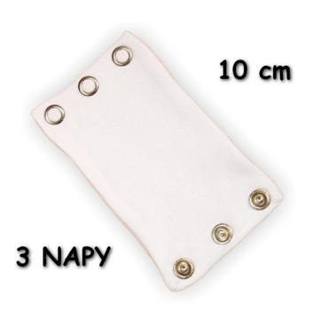 Przedłużacz Body RÓŻNE KOLORY, 10cm 3 NAPY, KLEKLE