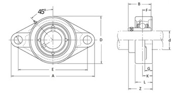 КОРПУС UCFL 212 САМОВЫРАВНИВАЮЩИЙ ПОДШИПНИК